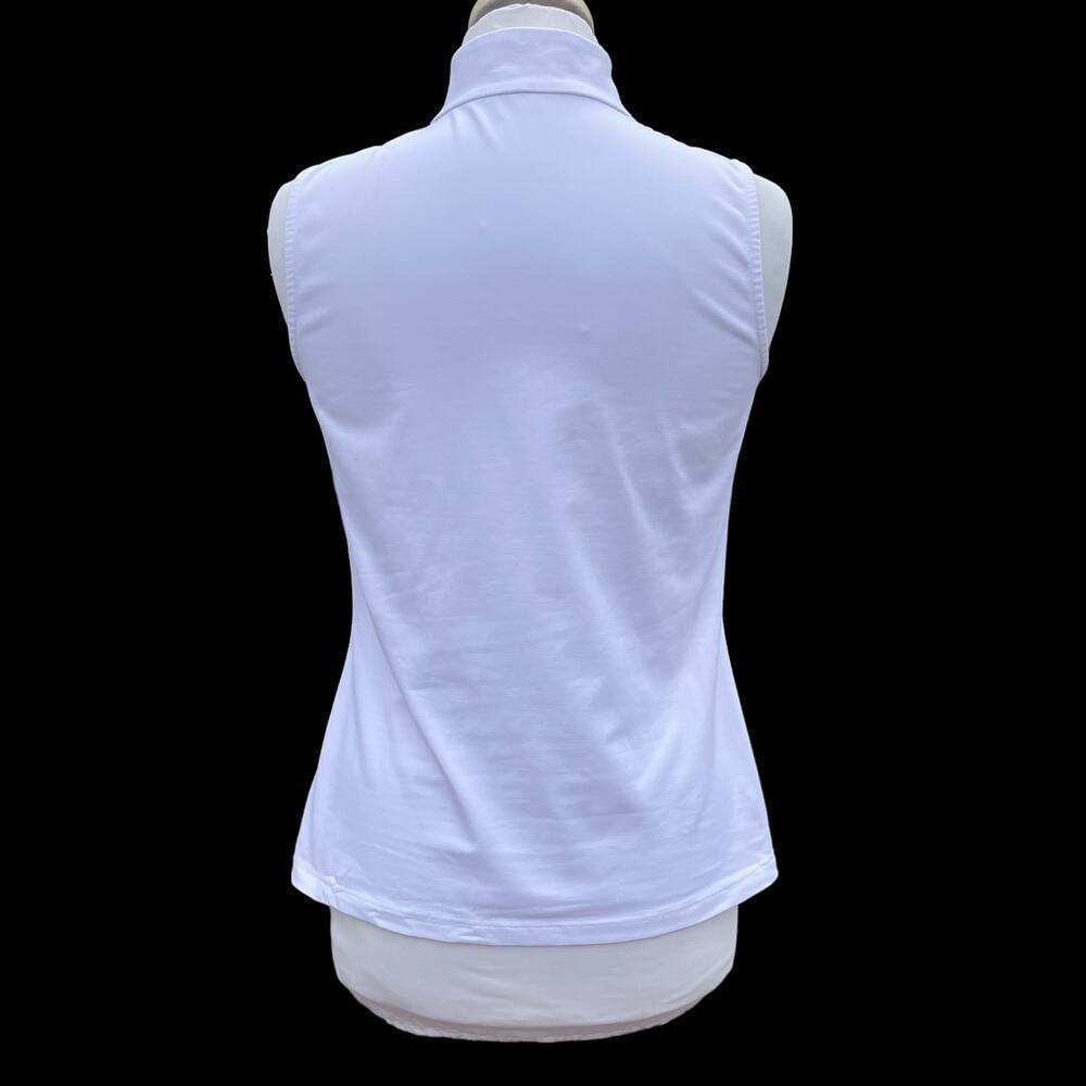 J. McLaughlin Bedford  White 1/4 Zip Sleeveless Tennis/Golf Top -Size Small - Picture 4 of 15